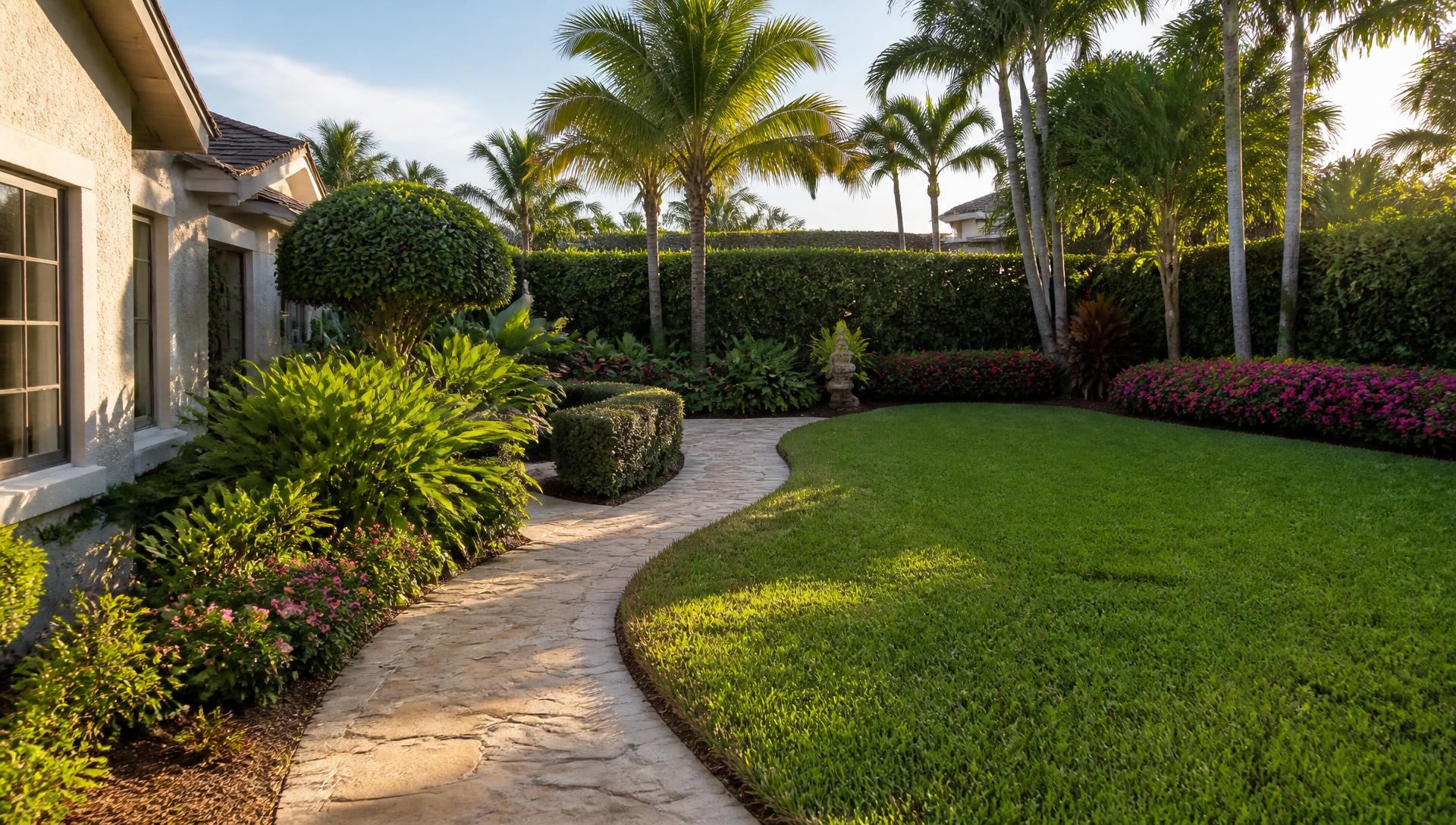 Professionally maintained Central Florida landscaping